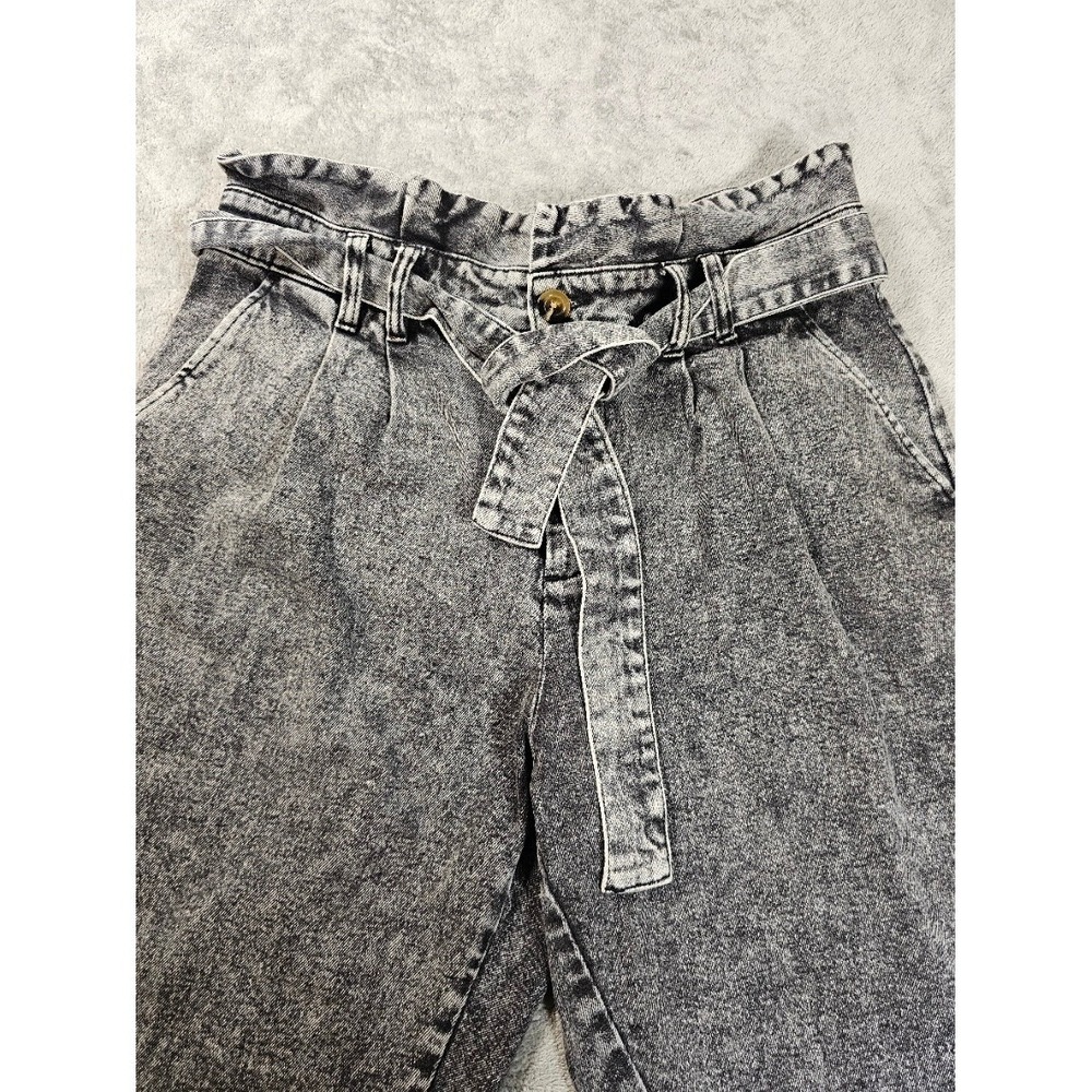 Who What Wear Black Acid-Wash Ankle Crop Jeans - Picture 3 of 7